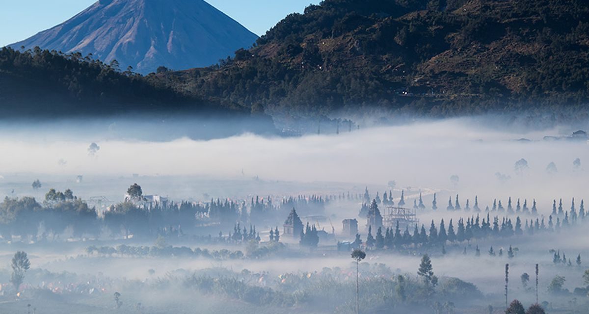 Kawasan Dieng Kembali Membeku Dan Diselimuti Es Pagi Ini