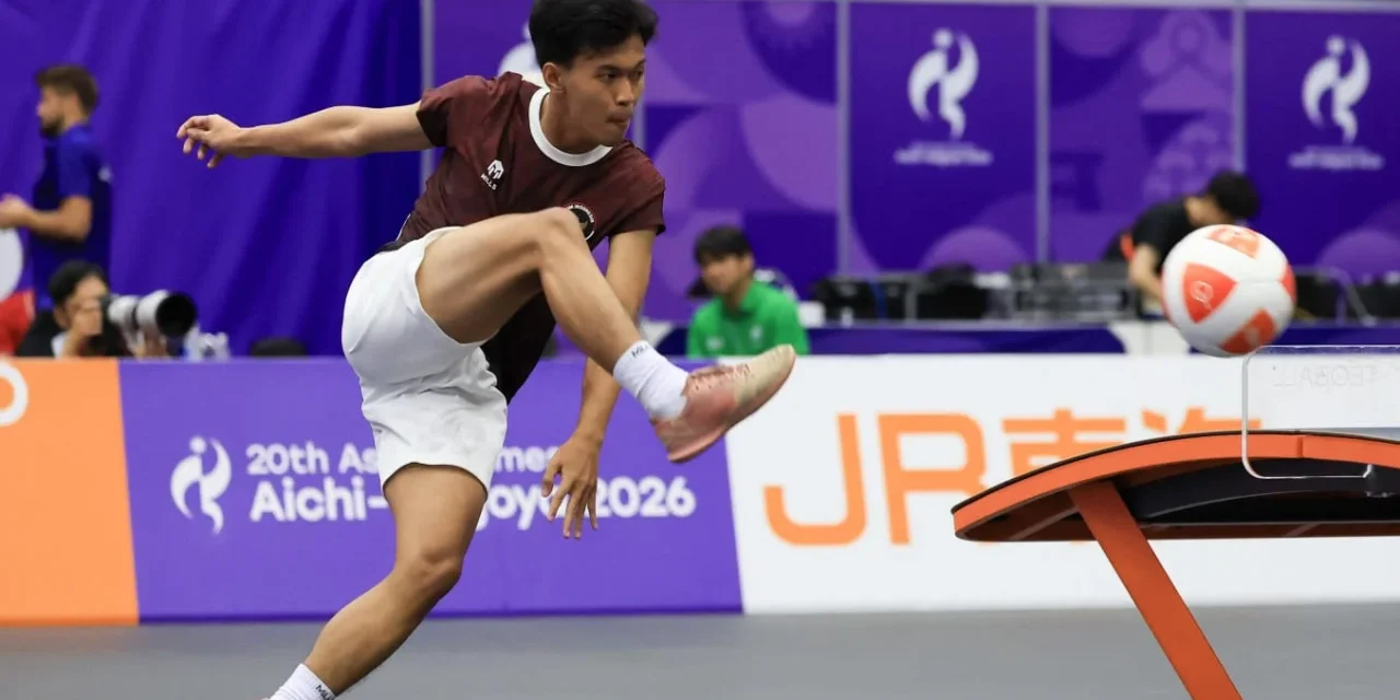 Aksi Yoga Ardika Rebut Podium Perunggu Teqball Tunggal Putra